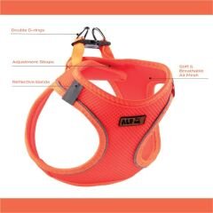 AlfDog Airmesh Göğüs Tasması L (TURUNCU)