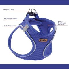 AlfDog Airmesh Göğüs Tasması M (MAVİ)