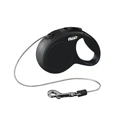 Flexi New Classic Otomatik Siyah İp Gezdirme XS 3 Mt