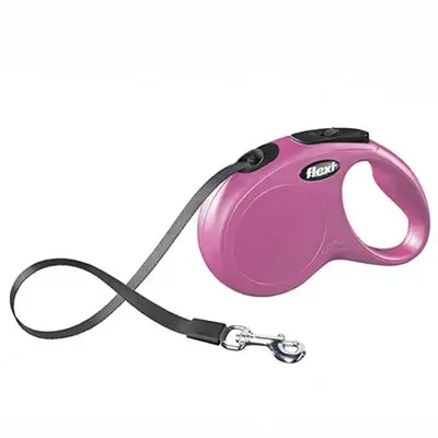 Flexi New Classic Otomatik Pembe Şerit Gezdirme Small 5 Metre