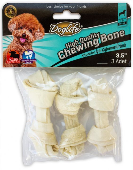 202692-DogLife Düğüm Kemik Beyaz 18-20 Gr. 3'lü
