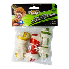 203391-Doglife Düğüm Kemik Renkli 20 Gr. 3'Lü