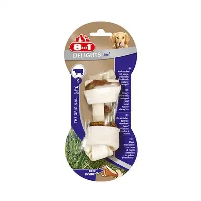 8 In1 Delights Bones Biftekli Köpekler İçin Ağız Bakım Kemiği Small