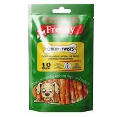 Freshy Tavuk Kaplı Burgu Çubuklar 13 cm 10 Adet