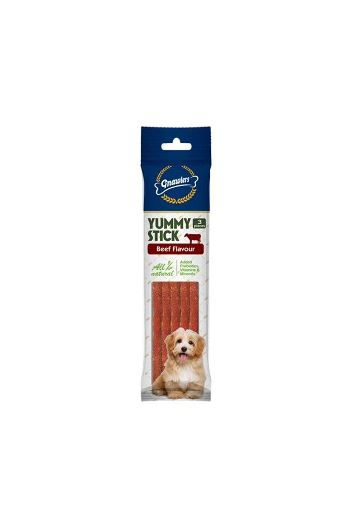 Gnawlers Yummy Stick Beff Köpek Ödül Maması 20gr 7.5cm [3'lü]