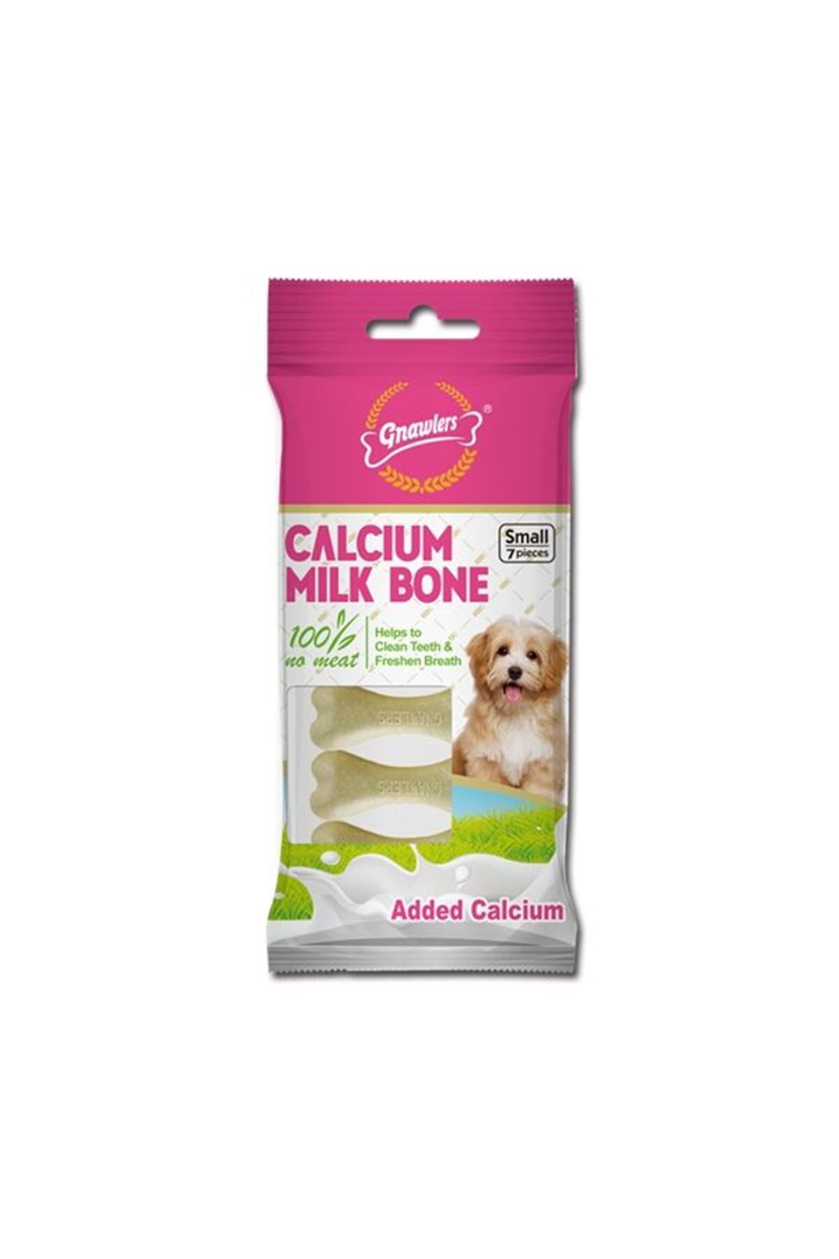 Gnawlers Kalsiyumlu Sütlü Köpek Ödül Kemiği 5cm [2'li] [S]