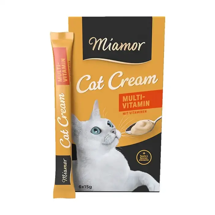 Miamor Cream Multi Vitamin Tamamlayıcı Ek Besin ve Kedi Ödülü 6x15 Gr