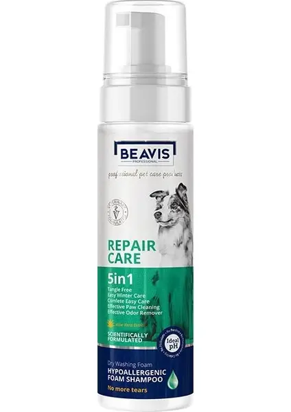 Beavis Repair Care 5in1 Aloe Vera Özlü Köpek Kuru Yıkama Köpük Şampuanı 200 ml